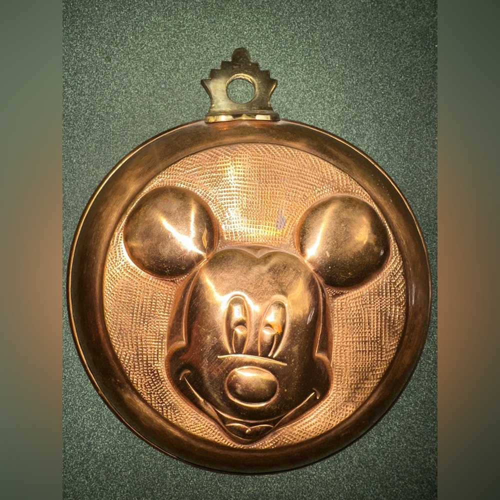 Vintage Copper Mickey Mouse Wall Hanging Mold
